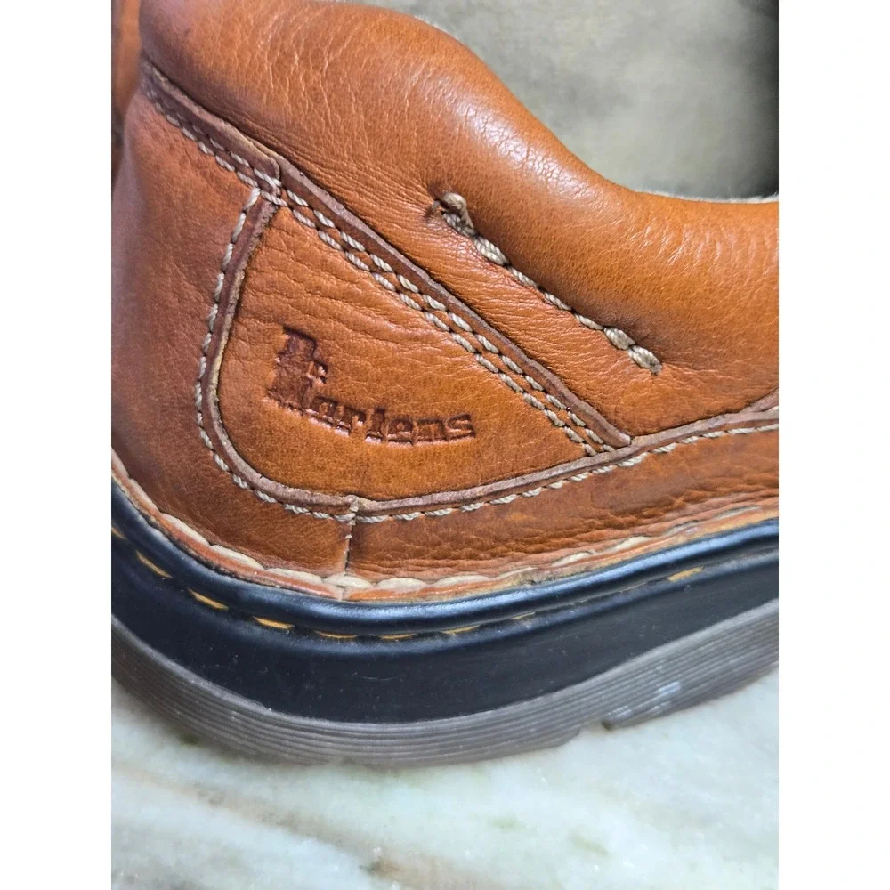 Dr. Martens  Tan Leather Slip‎ On Loafers Mens 10 Brown